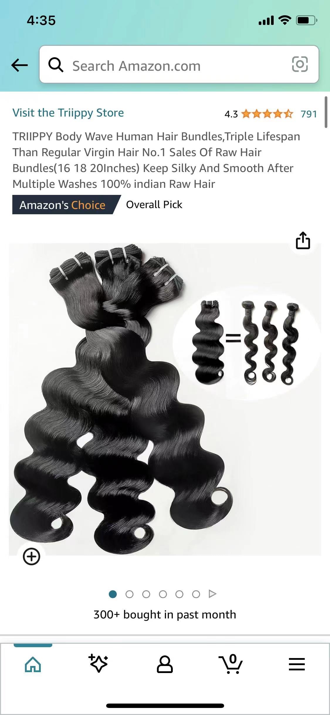 No.1 raw hair bundles sales on Amazon